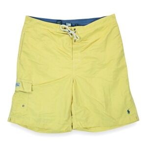 Vintage 90s Polo Ralph Lauren Men's Classic Swimwear Truncks Size XL Yellow
